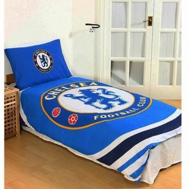 Offizielles Chelsea FC Einzelbett-Bettbezug-Set mit Kissenbezug, wendbar