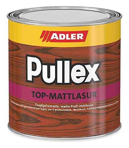 ADLER Pullex Top-Mattlasur - Nuss 5 L - Matte, tropfgehemmte, dünnschichtige Holzlasur für den Außenbereich