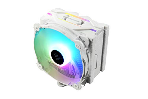 ENERMAX Luftkühler RGB Adressable weiß für Intel/AMD Ryzen, leiser Lüfter 14 cm RGB Adressable