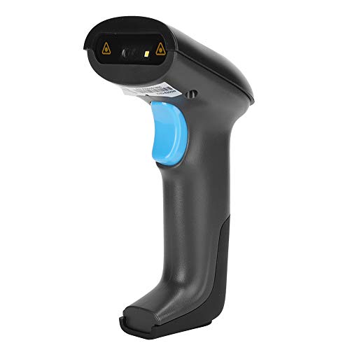 Dpofirs QR-Barcode-Scanner kabellos, Code-LED-Leser Aufladbarer kabelloser Empfänger Barcode-Leser für Windows/iOS/Android, 100.000 Barcode-Speicherscanner(kabellos)