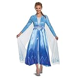 Disguise Women's Plus Size Disney Elsa Frozen 2 Deluxe Adult Costume, Blue, X-Large