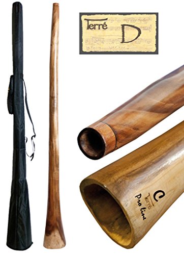 Didgeridoo aus Eukalyptus Tonhöhe D ca. 165-175 cm professionell perfekte Toots Reisetasche Aborigines Australien Percussion