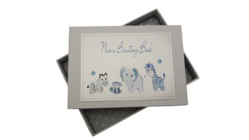 White Cotton Cards Fotoalbum"Nan 's Boasting Book Spielzeug Sortiment (blau)