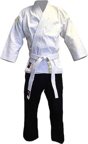 Budodrake Kempo-Karate-Anzug weiß/schwarz (110)