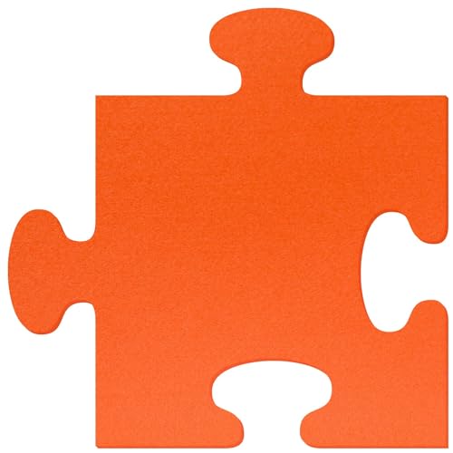 Oranges Filz Puzzleteil - Deko Basteln 3-60 cm, Pack mit:50 Stück, Höhe x Breite:19x19cm