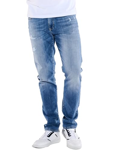 emilio adani Herren Herren Super-Stretch-Jeans Slim fit, 36253, 36253, Brilliantblau in Größe 34/32