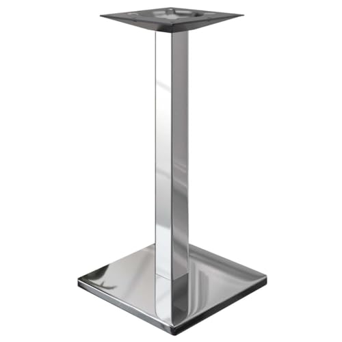 GGMMÖBEL Madrid | Tischgestell für Stehtisch, Bartisch | Tischbeine | Edelstahl | Tischfüße | Bodenplatte: 45 x 45 cm | Säule: 6 cm | Gesamthöhe: 105 cm