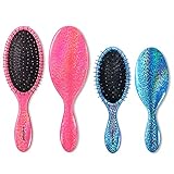 MagicSpell Pro 2 Piece Brush-Set for All Hair Types (Shiny Hot Pink & Blue)