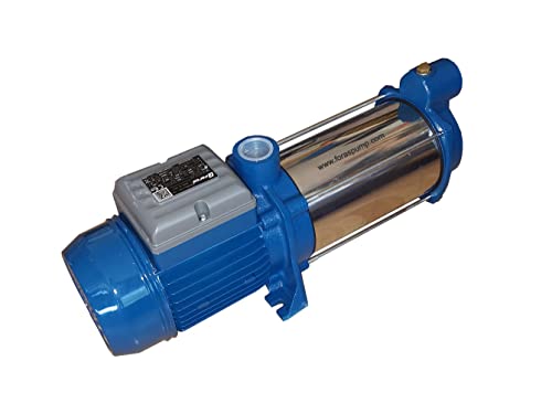 FORAS selbstansaugende mehrstufige Pumpe aus Edelstahl MON120/5AT, 100% made in Italy, Dauerbetrieb, 400V, 0.88 kW, Förderleistung 80L/min, Druck 56 m