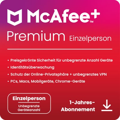 McAfee Plus Premium - Individual - 1 Jahre (MPP31MNRURFYD)