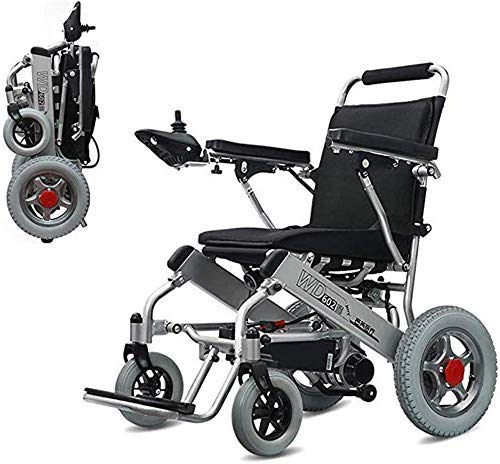 GAXQFEI Elektro-Rollstuhl, Vollautomatische beweglicher elektromagnetisches Folding tragbares elektrischer Rollstuhl / 6Km / H Elektro-Rollstuhl und 13 Meilen