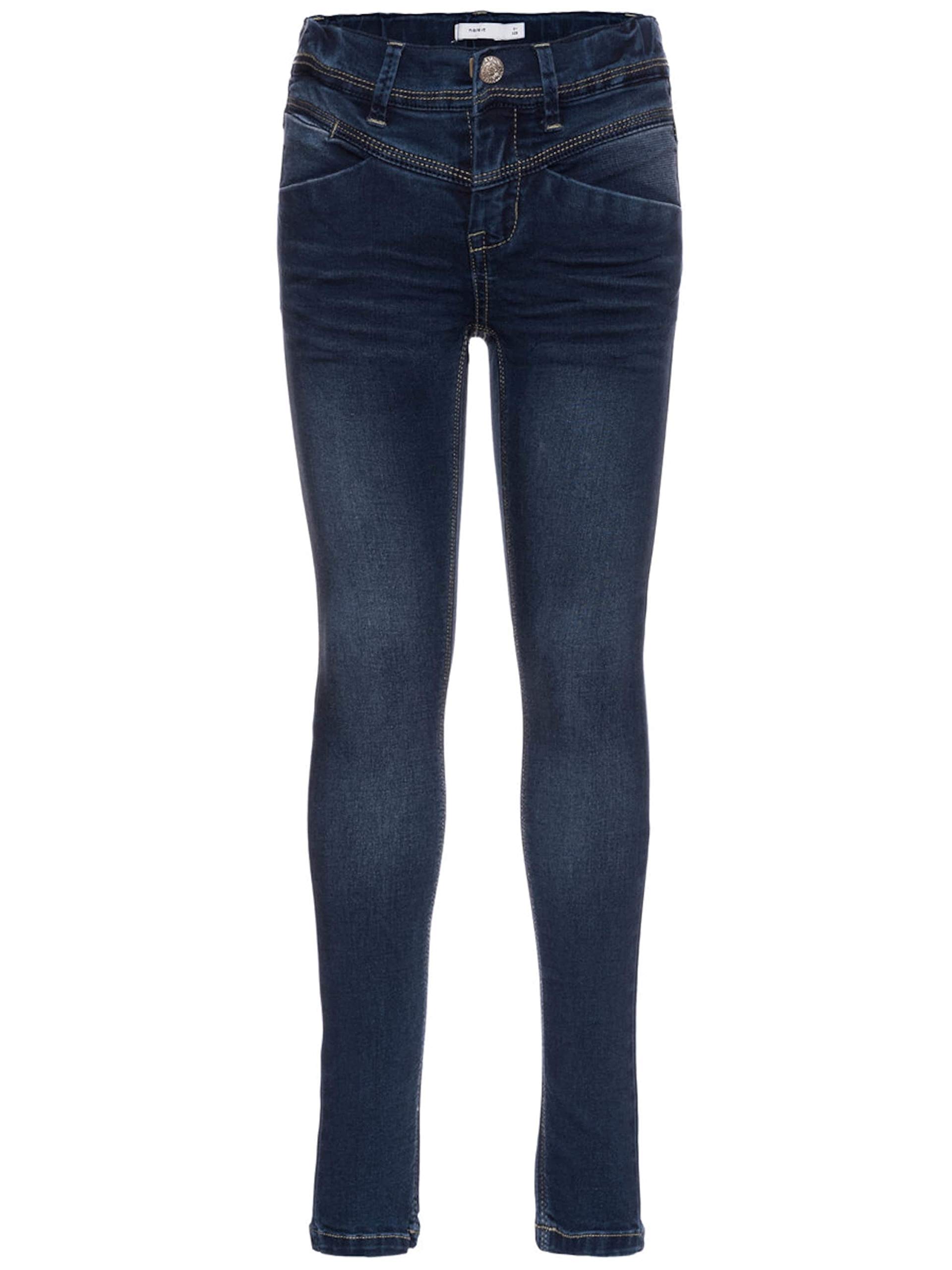 NAME IT Mädchen Stretch-Jeans Skinny Fit Dark Blue Denim 110