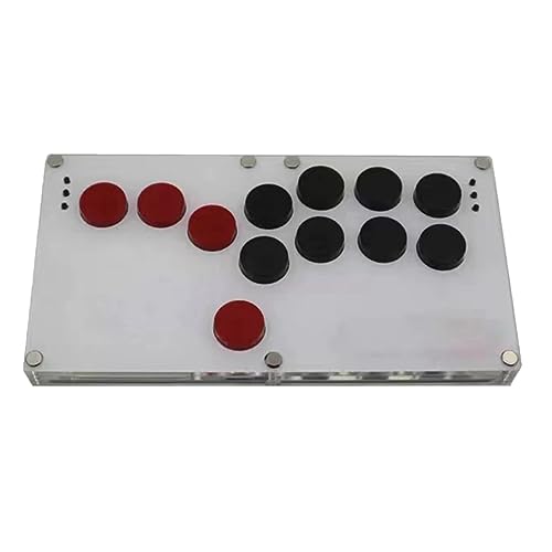 SRMAN Slim Finger Joystick Full Button Arcade Kampfcontroller-Spielcontroller mit Hot-Swap-Funktion für Lieblings-Arcade-Spiel Langlebig Einfach zu Bedienen 23,6 X 12,5 X 1,5CM