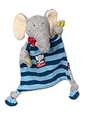 SIGIKID 48935 Schhnuffeltuch Elefant Lolo Lombardo Mädchen und Jungen Babyspielzeug empfohlen ab Geburt blau/grau