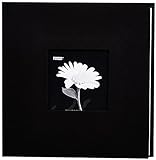 Fotoalbum mit Stoffrahmen, 200 Taschen, für 10 x 15 cm, Tiefschwarz