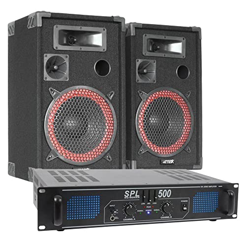 MAX 500W DJ PA-Lautsprecher- und Verstärkerkombination