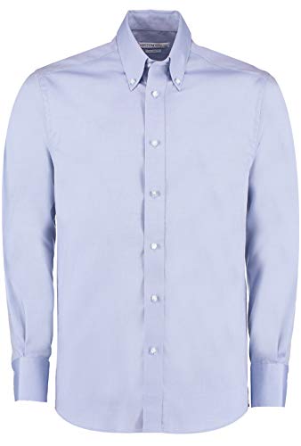 KUSTOM KIT Herren Tailored Fit Premium Oxford Kk188 Businesshemd, Blau (hellblau), 42