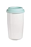 cup & go Thermobecher weiss Deckel türkis 0,35 l