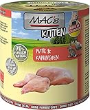 Mac's Katzenfutter getreidefrei Kitten Pute & Kaninchen, 800 g