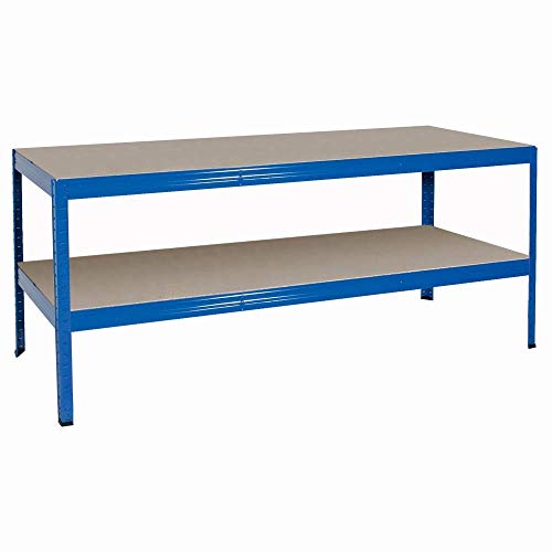 BRB Arbeitstisch/Packtisch, blau, HxBxT 900x1800x600 mm, Tragkraft pro Ebene 350 kg