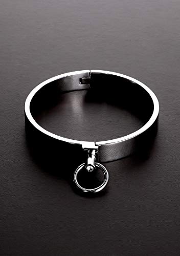 Triune - edler Halsband mit Bondage O- Ring aus Edelstahl
