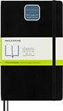 Moleskine - Klassisches erweitertes Notizbuch mit glattem Papier - Weicher Umschlag und elastischer Verschluss - Farbe Schwarz - Größe Groß 13 x 21 A5 - 400 Seiten