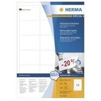 HERMA Movables - Selbstklebende Etiketten - weiß - 63,5 x 46,6 mm - 1800 Stck. (100 Bogen x 18) (10302)