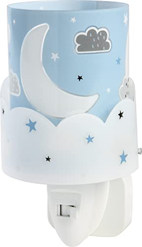Dalber Nachtlicht Steckdose Kind Baby, LED Nachtlicht für Kinderzimmer, Moon Mond und Sterne Blau