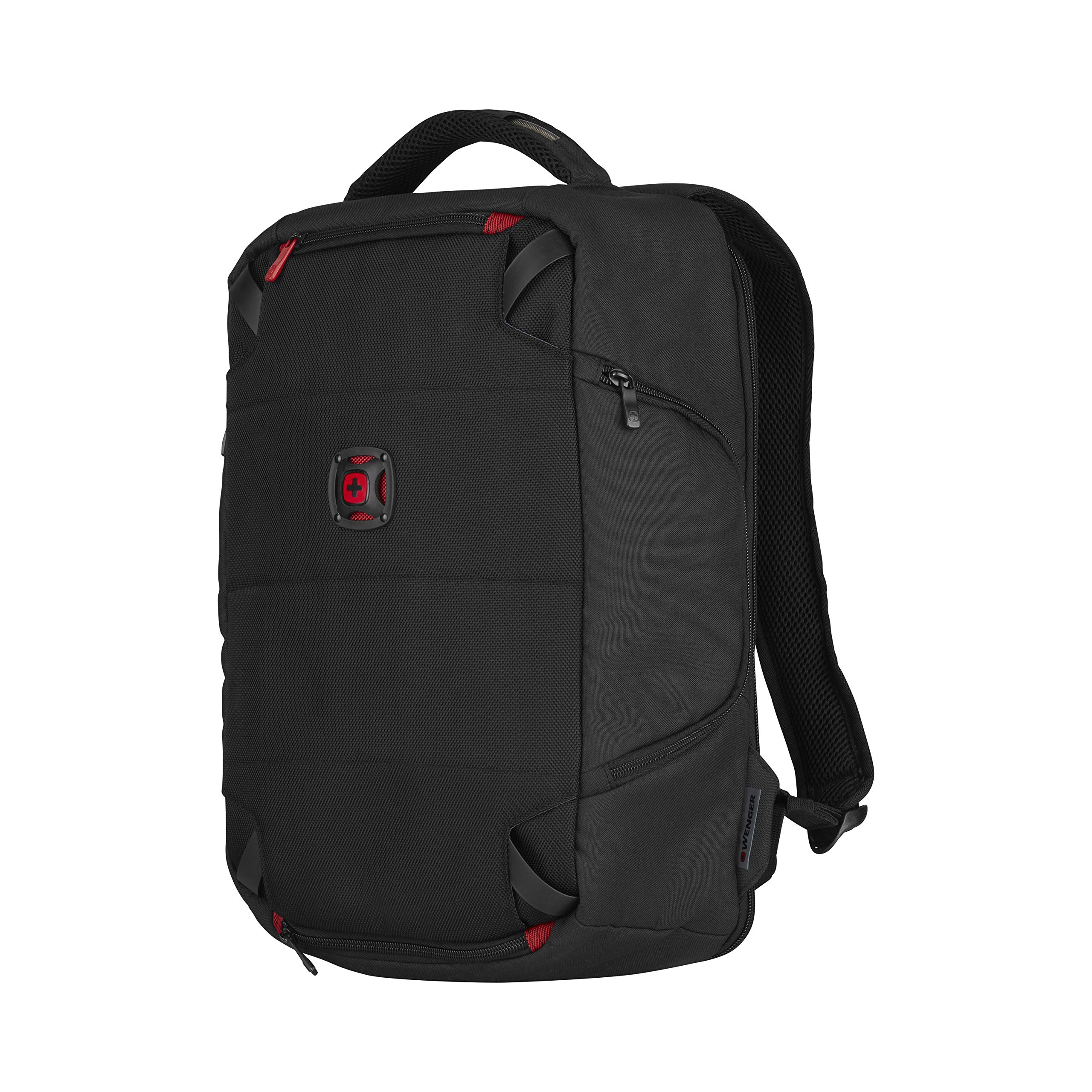 Wenger TechPack Laptop-Rucksack für Technik, Notebook bis 14 Zoll, Tablet bis 10 Zoll, 12 l, Damen Herren, Business Uni Schule Reisen, Schwarz, 606488