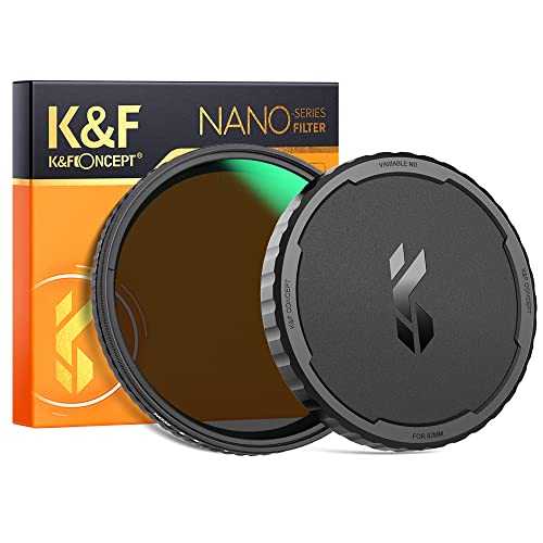 K&F Concept Nano-X ND Filter 77mm Variabler Graufilter ND2-32 mit Objektivdeckel für Variabler Graufilter