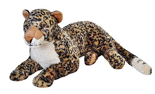 Wild Republic 19798 Jumbo Plüsch Leopard, großes Kuscheltier, Plüschtier, Cuddlekins, 76 cm