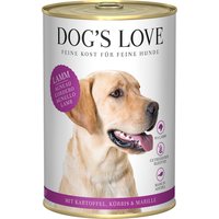 DOG'S LOVE Classic Nassfutter Hund Lamm mit Kartoffel, Kürbis & Marille (18 x 400g)