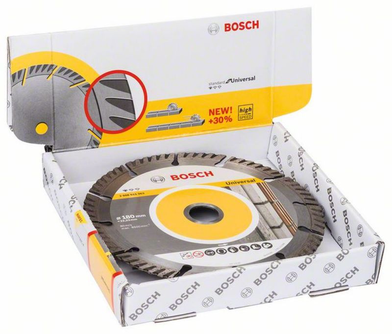 Bosch Diamanttrennscheibe Standard for Universal, 180 x 22,23 x 2,4 x 10 mm, 10er-Pack 2608615064