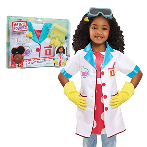 Just Play Ada Twist, Wissenschaftler-Verkleidungsset, Größe 4–6X, inklusive Experimentkarte und 5 Kostümzubehör, Kinderspielzeug ab 3 Jahren, Geschenke und Geschenke