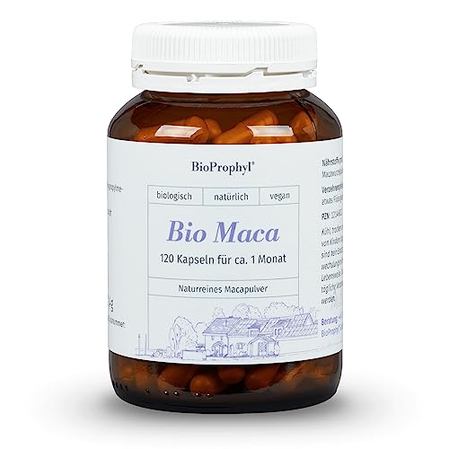 BioProphyl® BIO Maca - 500 mg pures Macawurzelpulver aus kontrolliert biologischem Anbau - 120 vegetarische Kapseln