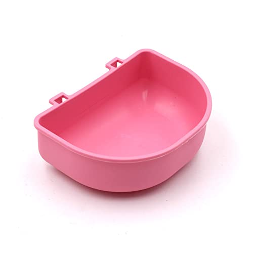 SUICRA Futternäpfe Hanging Bowl Fixed Food Bowl Pet Bowl (Color : Pink, Size : 14.2cm)