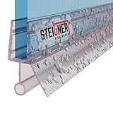 STEIGNER Duschdichtung, 200cm, Glasstärke 3,5/4/ 5 mm, Gerade PVC Ersatzdichtung für Dusche, UK18