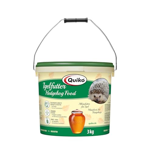 Quiko Igelfutter 3kg - Hochwertige Vollnahrung mit Insekten, Ei-Bisquit, Früchten & Beeren - Speziell auf die Bedürfnisse des Igels abgestimmt