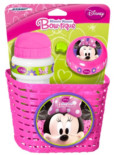 Stamp Disney Minnie Maus Fahrradkorb, Klingel und Trinkflasche