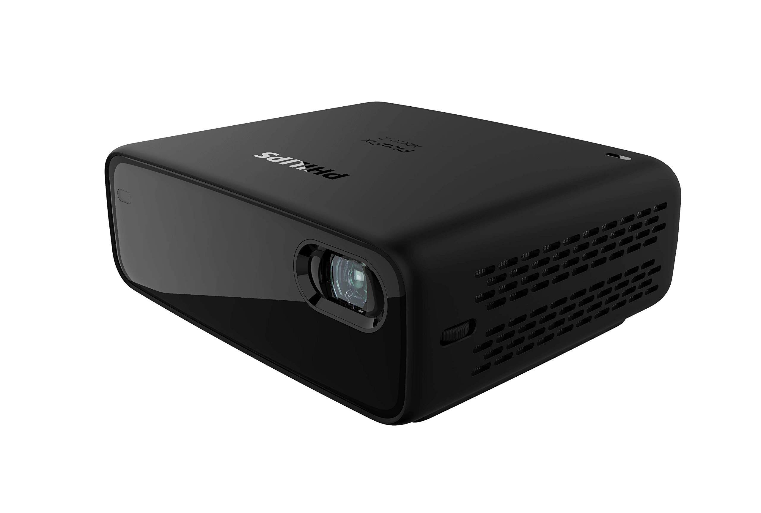 Philips Projection PicoPix Micro 2, kompakter Projektor mit DLP-LED, HDMI, USB-C, 5 Std. Akkulaufzeit