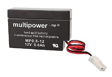 Multipower Bleiakku MP0.8-12H Heim und Haus 12 Volt 800mAh Kabel mit AMP-Buchse