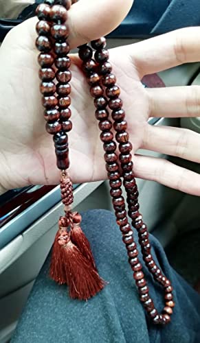 Hobbyperlen - Tasbih 99 Klassische Holzperlen - Muslim Gebet Perle - Runde Perlen - Tesbih - Allah - Islamische Geschenk Tasbeeh