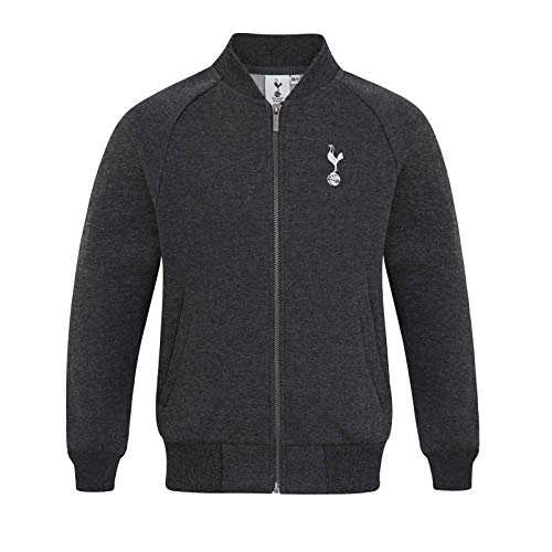 Tottenham Hotspur - Jungen College-Jacke - Retro - Offizielles Merchandise - Dunkelgrau - 8-9 Jahre