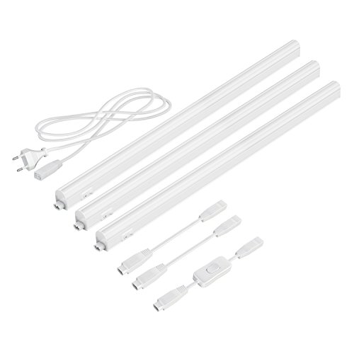 parlat LED Unterbau-Leuchten Rigel, je 57,3cm, mit Schalter, 760lm, warm-weiß, 3er Set