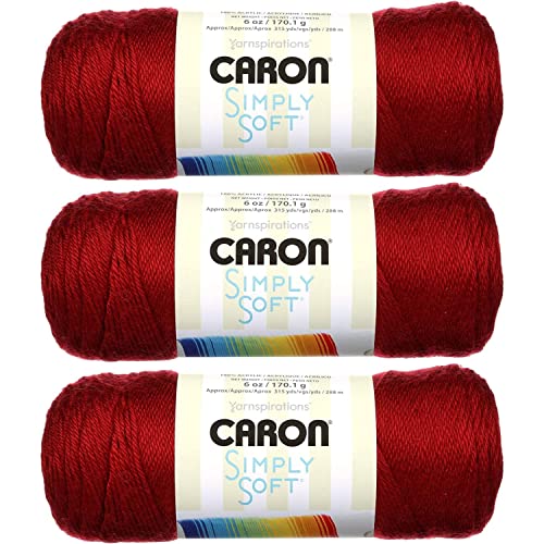 Caron Simply Soft Yarn Solids (3-Pack) Autumn Red H97003-9730