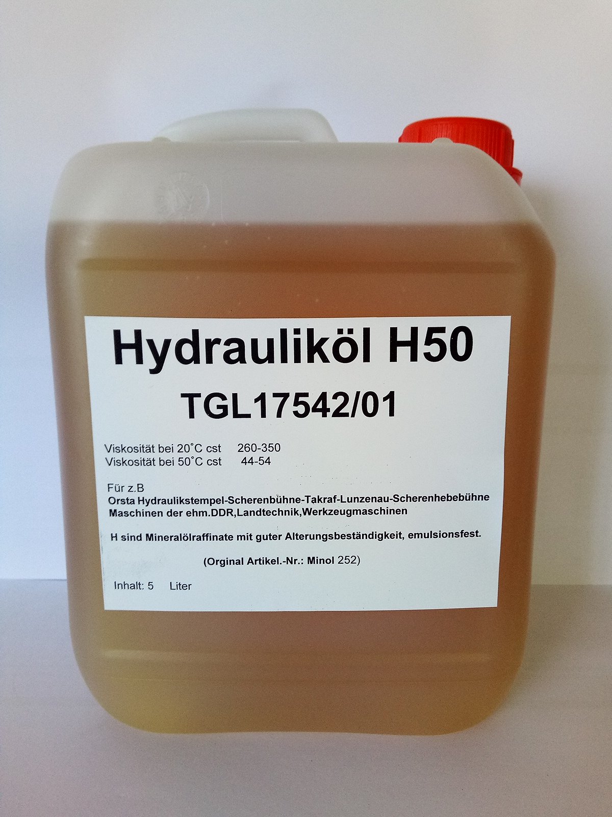 East Germany Oil Hydrauliköl H50