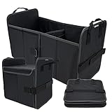KEWAGO Auto u. Kofferraum Organizer. Kofferraumtasche mit Deckel als Autozubehör Innenraum Box. Teilbare Faltbox für 20 oder 40 Liter Inhalt zum Aufbewahren & Verstauen. Praktisches Zubehör.