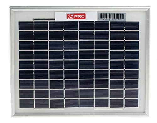 RS PRO Solarmodul Polykristallin 5W, 250 x 200 x 25mm 30W, 22V / 35Ah -40°C +85°C Wirkungsgrad 17%, Packung a 5 Stück