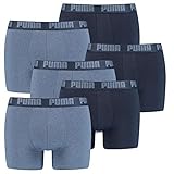 PUMA 6 er Pack Boxer Boxershorts Men Herren Unterhose Pant Unterwäsche, Farbe:037 - Denim, Bekleidungsgröße:XL