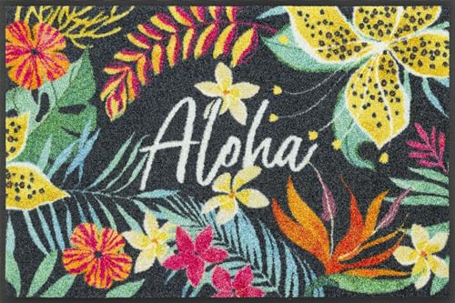 wash+dry Fußmatte, Aloha 50x75cm, innen und außen, waschbar, bunt